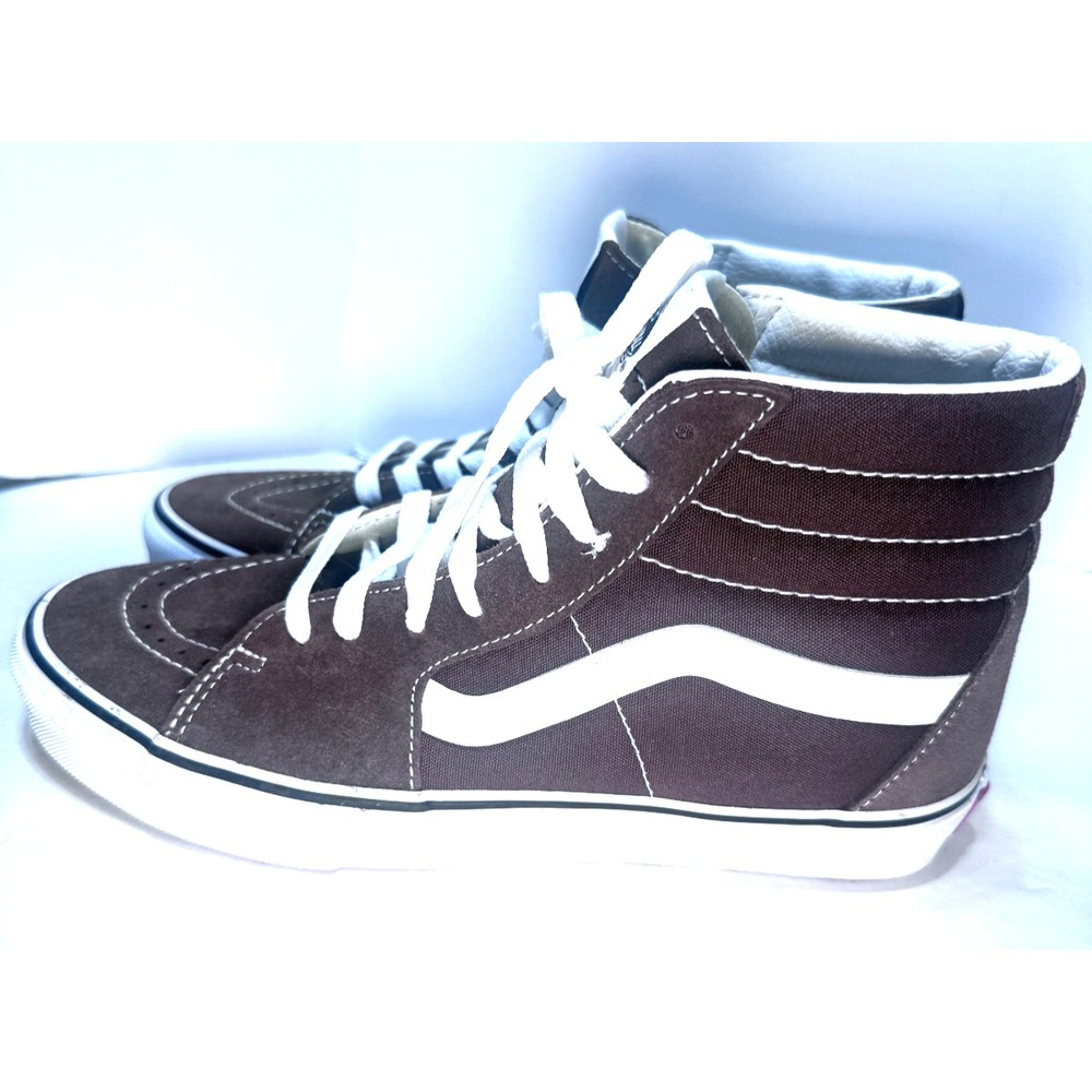 Vans Sk8-Hi Unisex M8.5/W10 Skateboard Shoes Brown Suede Athletic Sneakers